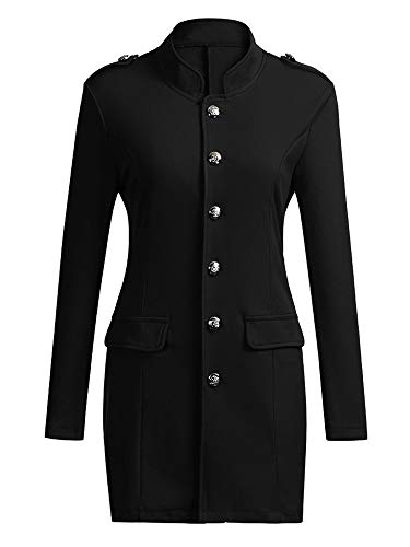 Moda Fe nina Terno Jaqueta Botão Sólido Frente Manga Longa OL Trabalho Senhoras Casuais Casaco Fino