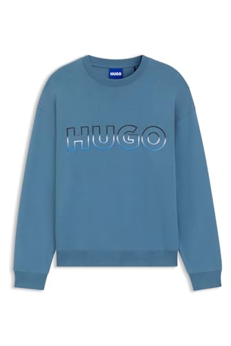 Sweat en molleton de coton HUGO avec logo ombré brodé haut de gamme