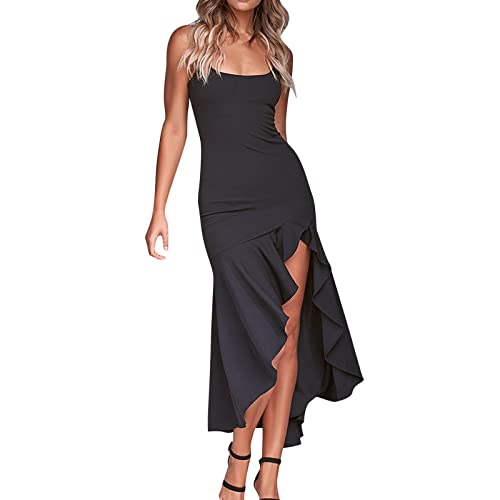 Robe d'été décontractée fluide sans bretelles pour femme en style bohème