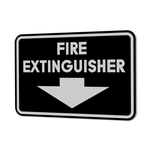 Image of Signs ByLITA Classic Framed Fire Extinguisher (Black /Silver) - X-Large