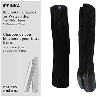 2 X Large Kishu Binchotan Charcoal Water Purifying Stick, Filters 1-2 Gallons of Water