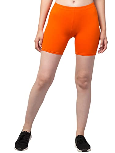 Image of Women's Cycling Shorts - Skin Fit Stretchable Tights for Gym, Sports, Running, Yoga & Layering Under Dresses - High-Waist, Seamless, Moisture-Wicking