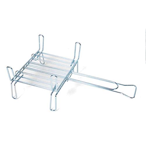 Gerimport Parrilla Doble 20x25 0,85 kg - Garanta de 2 aos - Parrilla giratoria para mayor control y versatilidad en la coccin - Carbn - Exteriores