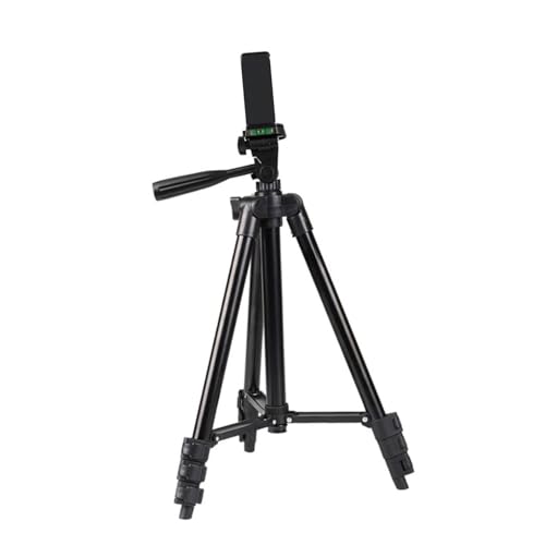 Trépied photo portable smartphone noir avec jambes ajustables et support léger