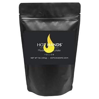 Modeling Chocolate, Premium Gourmet Modeling Chocolate for cakes in YELLOW 1 Pound Pack by HOT HANDS Modeling Chocolate for Cookies, cakes and cake pops