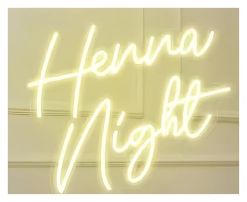 d'Ambiance Apaisante Lampe Décoration De Mariage Au Néon avec Henné Et Lumières pour Chambre De Mariée(40x33.8cm)