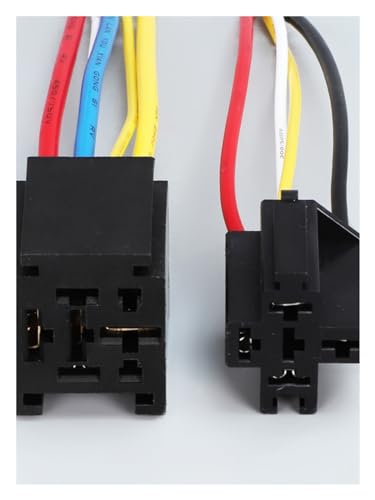 Toma de relé de cinco pines 12V24V 40A base conector para cableado automotriz 4