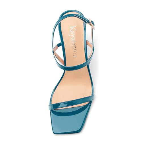 Women's High Heels Sandals, Slingback Heels Square Toe Shoes for Womens3