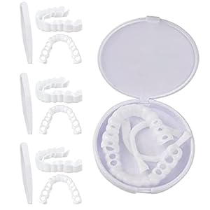 Kunstgebit Tijdelijk Kunstgebit Fineer Tanden Top Kunstgebit Met Mini-pincet Comfortabel Zelfverzekerde Glimlach Unisex (Maat : 3 Pairs)