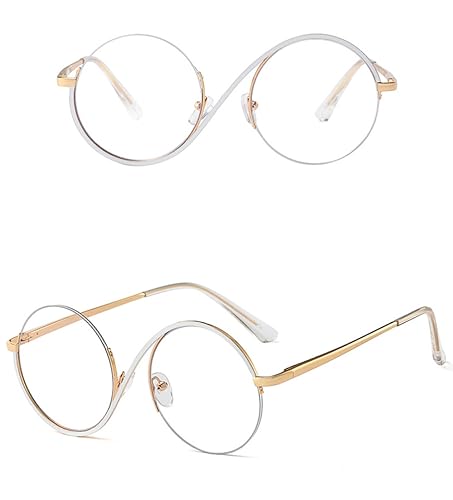 Lunettes vintage femme métal pour le bureau et le quotidien avec monture ronde chic