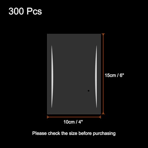 QUARKZMAN 300 Stück Wärmeschrumpfbeutel, 4 x 6 POF Klarer Wärmeschrumpffolienbeutel für Geschenkkörbe, Verpackungssammlung, Selbstgemachte DIY, Handgemachte Bastelarbeiten, Kekse