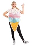 Fun Costumes Ice Cream Cone Costume for Adults | Sandwich Board Ice Cream Costume for Men & Women | Food & Dessert Costumes Standard
