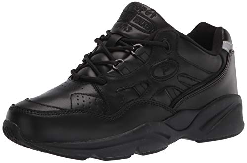 Propét Womens Stana Medical Service Shoe, Black, 6 XX-Wide