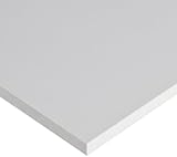 HIPS (High Impact Polystyrene) Sheet, Opaque White, Standard Tolerance, 0.125' Thickness, 12' Width, 24' Length