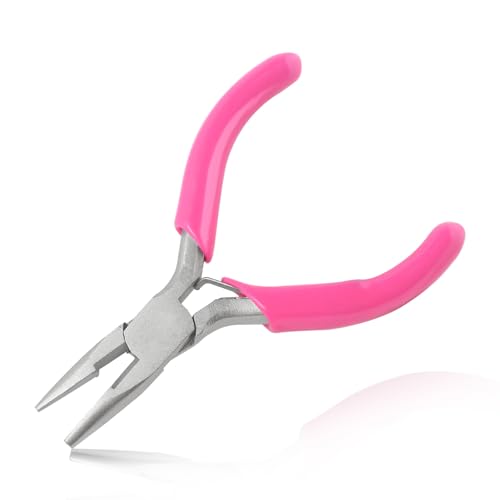 Image of 3 Inches Mini Long Nose Pliers for Jewelry Making with Wire Cutter Long Needle Nose Pliers Smooth Jaws Small Chain Nose Pliers Jewelry Making Supplies for Bending Small Object Gripping
