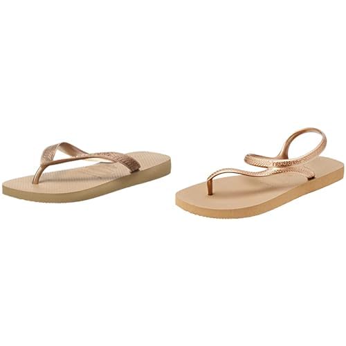 Tongs femme Havaianas Top Tiras rose gold en pointure 37/38