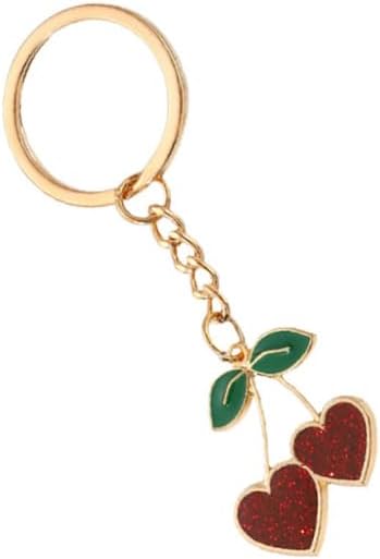 Keychain Love Cherry Pendant Keyring Key Holder Men Women Key Chain Wallet Bag Pendant Charms Gift for Birthday Christmas Festival Valentine's Day - Image 6