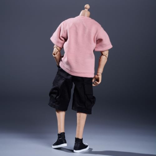Meetoget 1/12 Scale Male Figure Doll Overalls Workwear Trunks Pants Clothes for 6 inch Action Figure PM004US，Black - Thumbnail 4