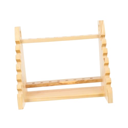 SOLUSTRE Empty Test Tube Rack Wooden Thermometer Rack Lab Tube Holder Easy Insert Fetch Design