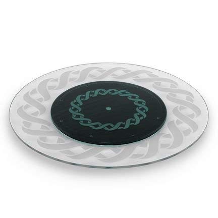 Appeasy 21"-Cardiff Toughened Glass Lazy Susan for Table (Revolving)