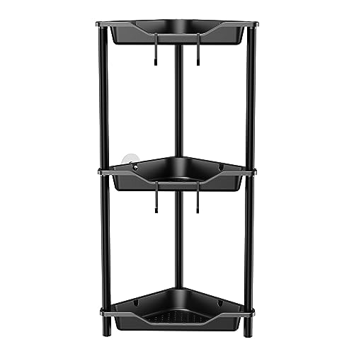 Orimade Rustproof 3 Tier Corner Shower Caddy with Adhesive Stickers