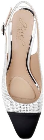 Jewel Badgley Mischka Tatum Slingback Block Heels with Capped Toe - Image 6