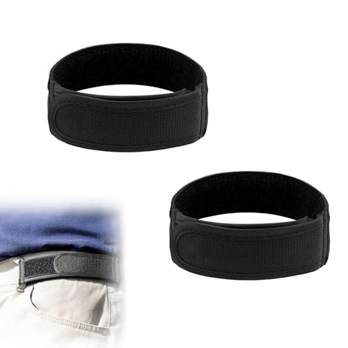 Lyqaq cinturones sin hebilla para hombre, Negro, Taille unique