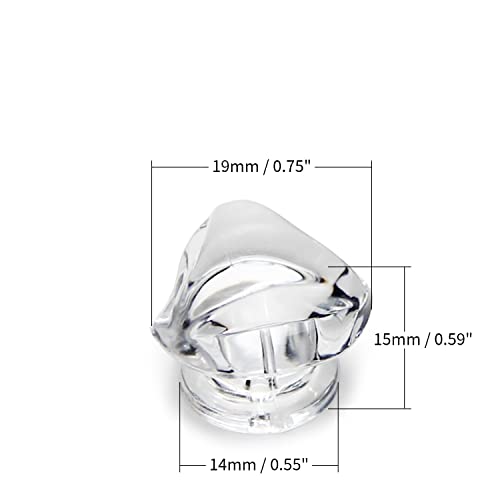 MroMax 6pcs Tiny Pull Handle Triangle Acrylic Mini Knob 19mm Diameter Clear Shiny Knob Cute Decoration for Jewelry Box Gift Case and Makeup Box - Image 2