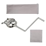 lovermusic Lovermusic Silver Round Socket Sax Clamp-On Clip Holder Lyre Replacement for Alto Tenor S
