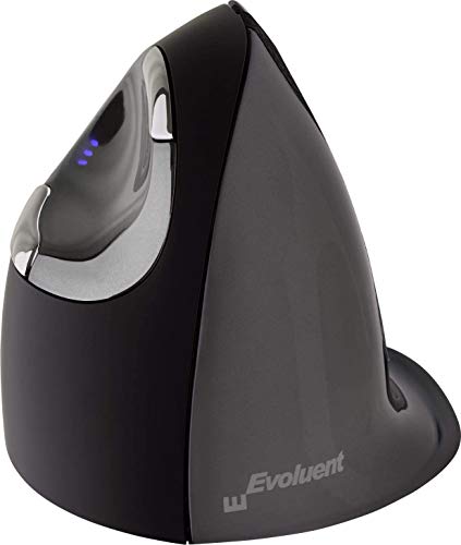 Image of Evoluent Vertical Mouse D Large (VMDL) - Ergonomic Wired Mouse for Laptop and PC with Jestik Microfiber Cloth
