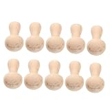 HOMSFOU 10 Stück Pilz-Ornament aus Holz Graffiti-Pilz Gartenpilze Mini-Pilz schmücken Pilzkunst Form Party Pilz-Bastelset Pilze basteln Pilze süß Pilzpflöcke Garten Pilze Ornamente