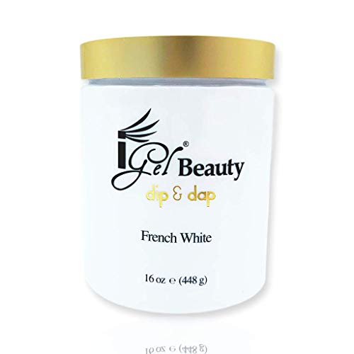 iGel - 100% Pure NAil Acrylic/Dipping Powder - Pink & White Collection (FRENCH WHITE - 16oz)