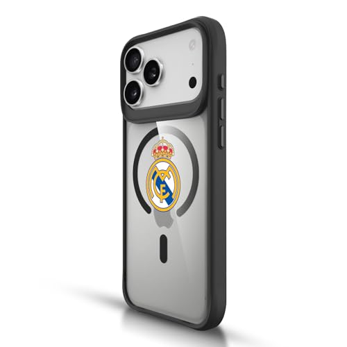 Coque premium iPhone 14 Pro Real Madrid CF Blason Logo Black Shockproof MagSafe