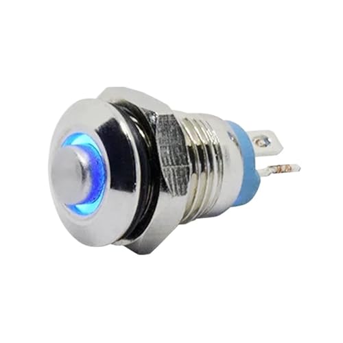 Bouton poussoir momentané 8mm avec anneau lumineux rouge haute visibilité 220V