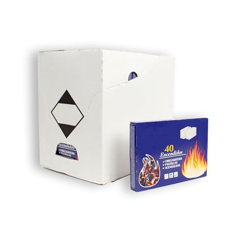 BESCH Pack 24 Pastillas de Encendido para Barbacoas y Chimeneas – Encendido Rápido y Seguro – Iniciador de Fuego Sólido para Leña, Carbón y Fogatas – Ideal para Camping y Exterior