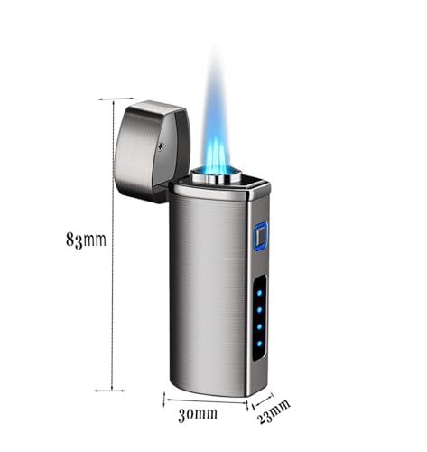 Encendedor antorcha triple jet, metálico naranja miniatura 6