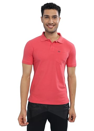 Image of Force NXT Polo Neck T-Shirt for Men Pack of 1 | Regular Fit T-Shirt for Men | Premium Super Combed Rich Cotton Polo Shirt | Men's Ultra Soft Half Sleeve T-Shirt