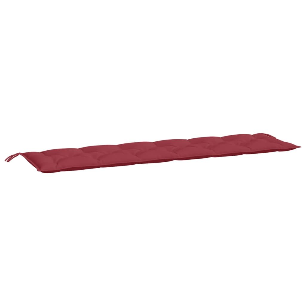 Cojín acolchado para banco de exterior texturizado en tela Oxford premium color rojo vino