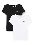 2Pack Tee Levi\'s Damen 2Pack T-Shirt, 2 Pack Tee White +/Mineral Black, S