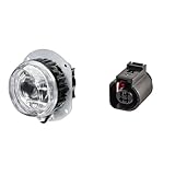 Hella 1N0 011 988-061 LED-Nebelscheinwerfer - 90mm Performance L4060-24/12V + 8JA 202 231-002 Steckgehäuse - Menge: 10