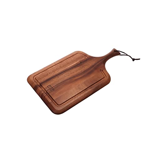 GESHE fácil Tabla de Cortar de Madera para Pizza, bistec, Pan Tostado, Fruta, verdura, Plato para Carne, cordón Grueso Antideslizante, Bloque para Picar, Regalo