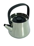 BergHOFF Ron Teapot with strainer 1.1qt Silver w/Black