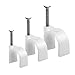 Clips de Cable Redondo blanco 8mm 100 Piezas Abrazadera para Cable Grapas para Cables con Clavos de Acero Incorporados