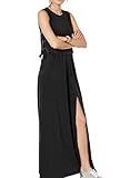Michael Kors Womens Black Sleeveless Jewel Neck Maxi Dress Size 2XS