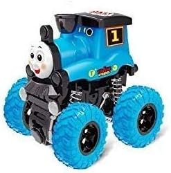 Fun Flow Unbreakable Pull Along Back Friction Power die cast Toy Vehicle Push and Go Crawling Toys for Kids,Toys for Girls,Boys Baby Toys for Kids 3 Years,4 wd Train Set of 2.