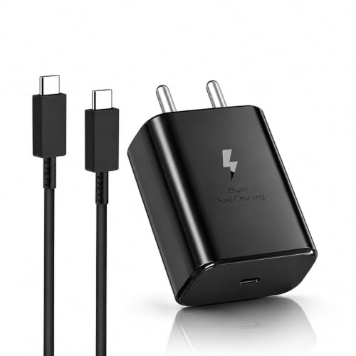 Image of 45W USB-C Fast Charger with Type-C to Type-C Cable, PD 3.0 PPS Charging Adapter for Samsung Galaxy S25 /S24 /S23 /S22 Ultra, Z Fold and Z Flip Series, Black