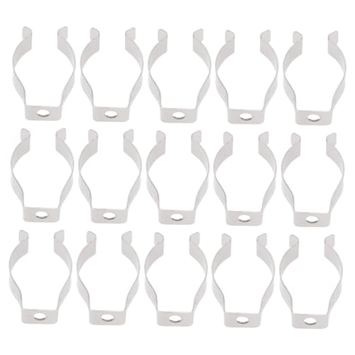 DONFAMDS 20個 灯管カバー 蛍光灯用固定クリップ ライト壁取付サポート 耐久性のある厚手鋼製 安定した構造で簡単装着 照明器具用実用アクセ