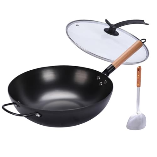 Wok de Acero al Carbono 32 cm con Espátula y Tapa miniatura 1