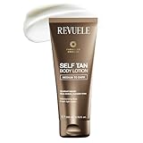 REVUELE Self Tan Body Lotion Medium to Dark – Lozione Autoabbronzante Corpo Graduale, Colo...