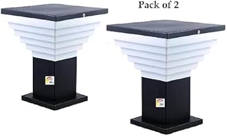 Lyse Decor Waterproof Gate Light for Main Gate Entrance, Outdoor Pillar Lamp, Gate Lamp for Garden & Boundaries Lights (Modern Design Stairs Shape, Pair of 2 Pieces)